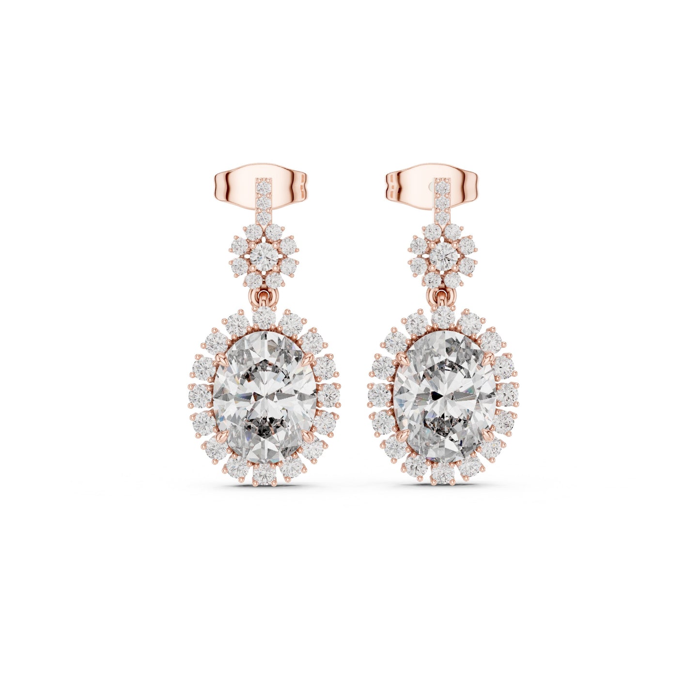 Round Stud Lab Grown Diamond Earrings