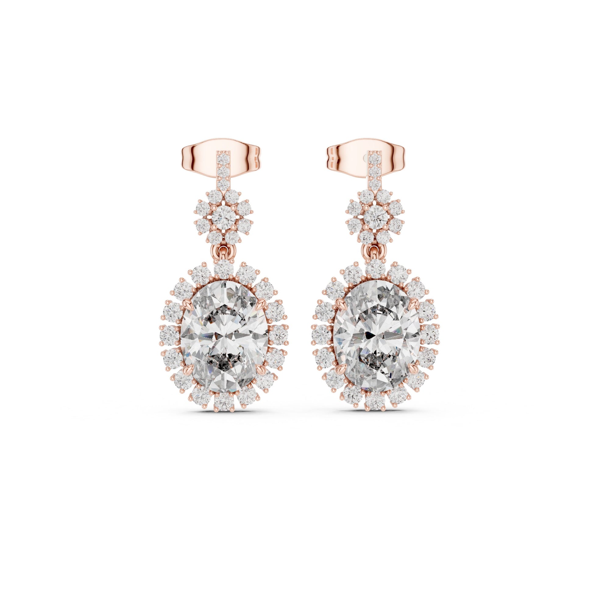 Round Stud Lab Grown Diamond Earrings