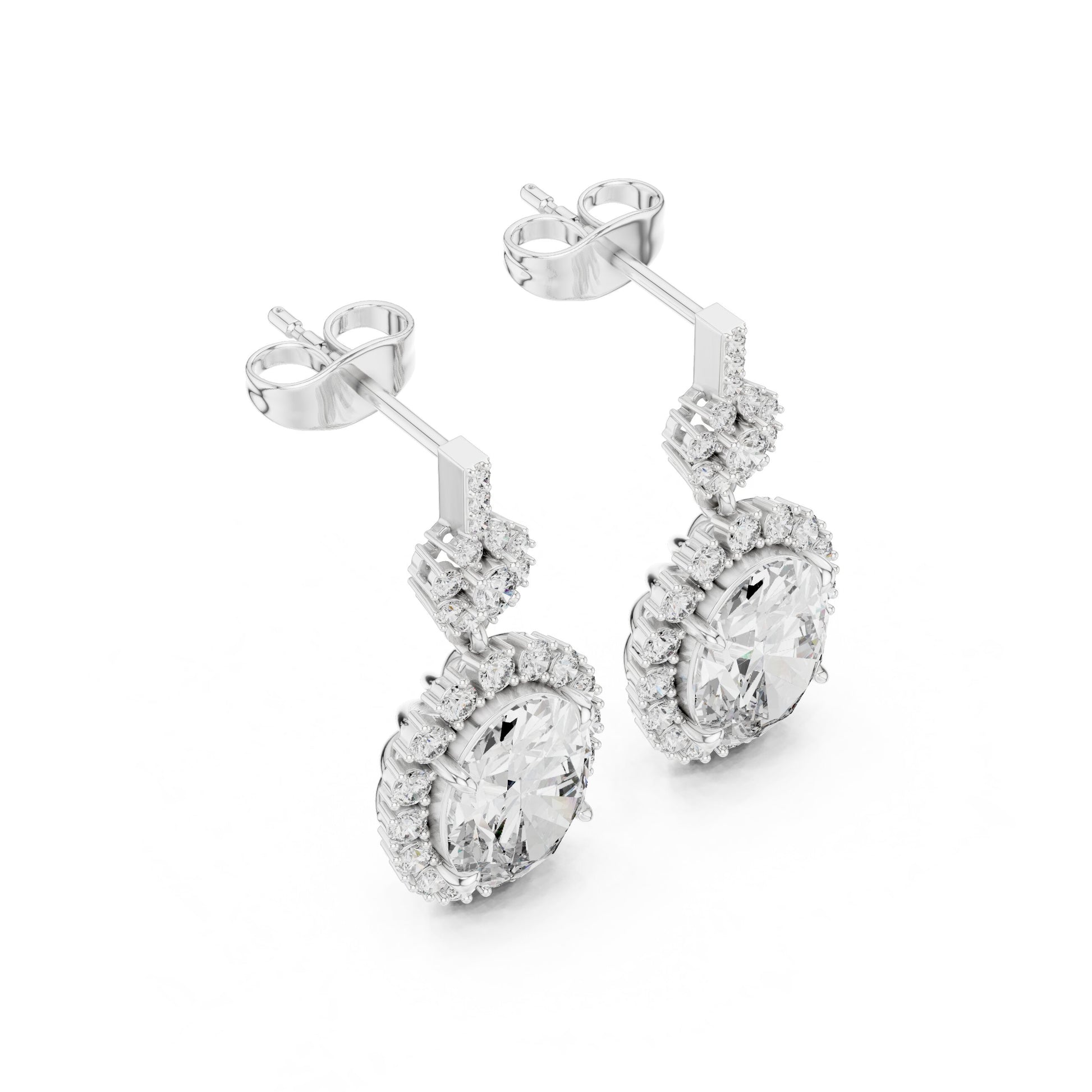 Round Stud Lab Grown Diamond Earrings