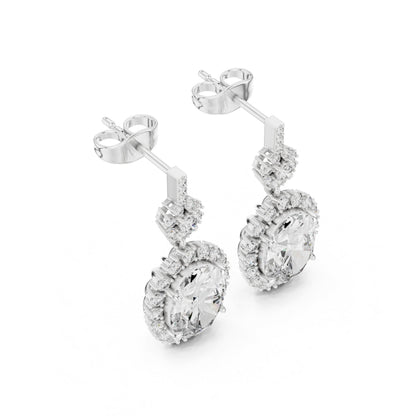 Round Stud Lab Grown Diamond Earrings
