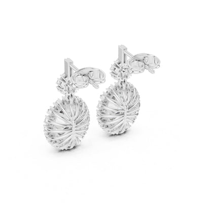 Round Stud Lab Grown Diamond Earrings