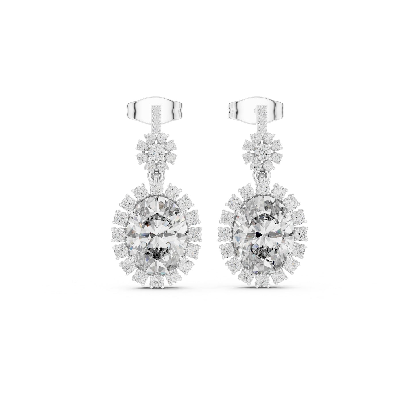 Round Stud Lab Grown Diamond Earrings