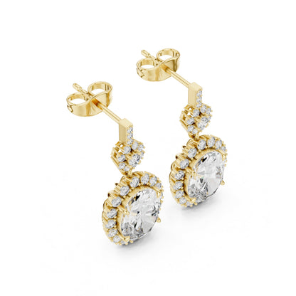 Round Stud Lab Grown Diamond Earrings
