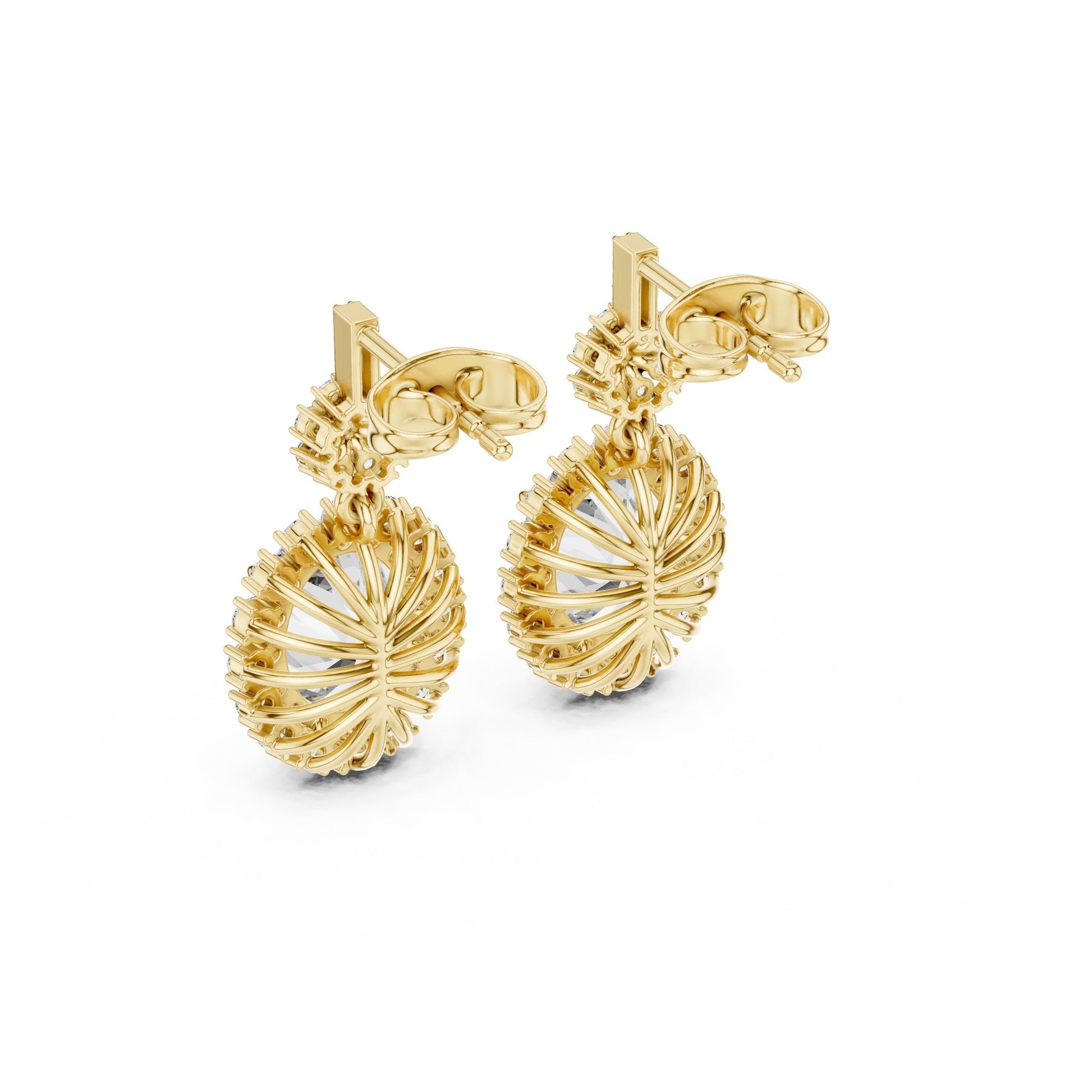 Round Stud Lab Grown Diamond Earrings