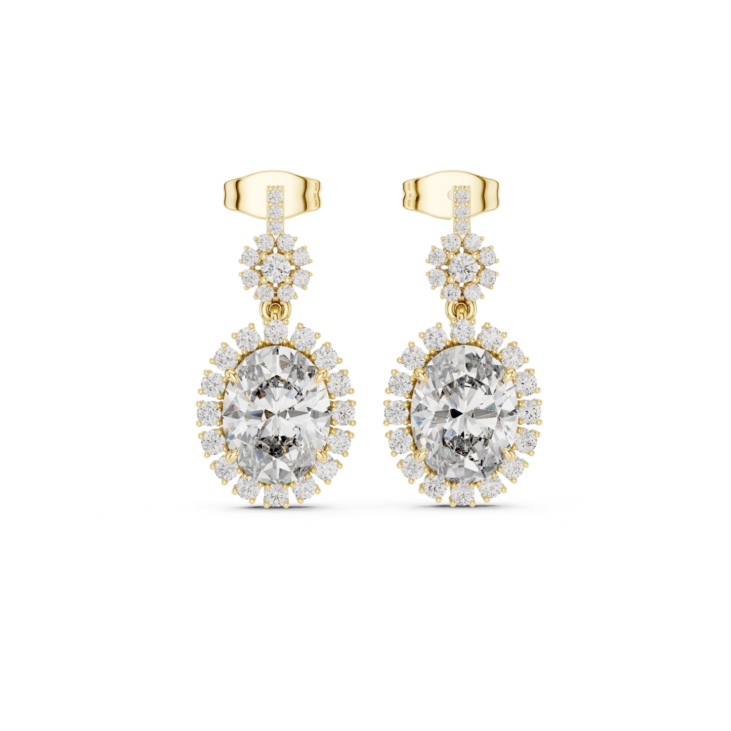 Round Stud Lab Grown Diamond Earrings