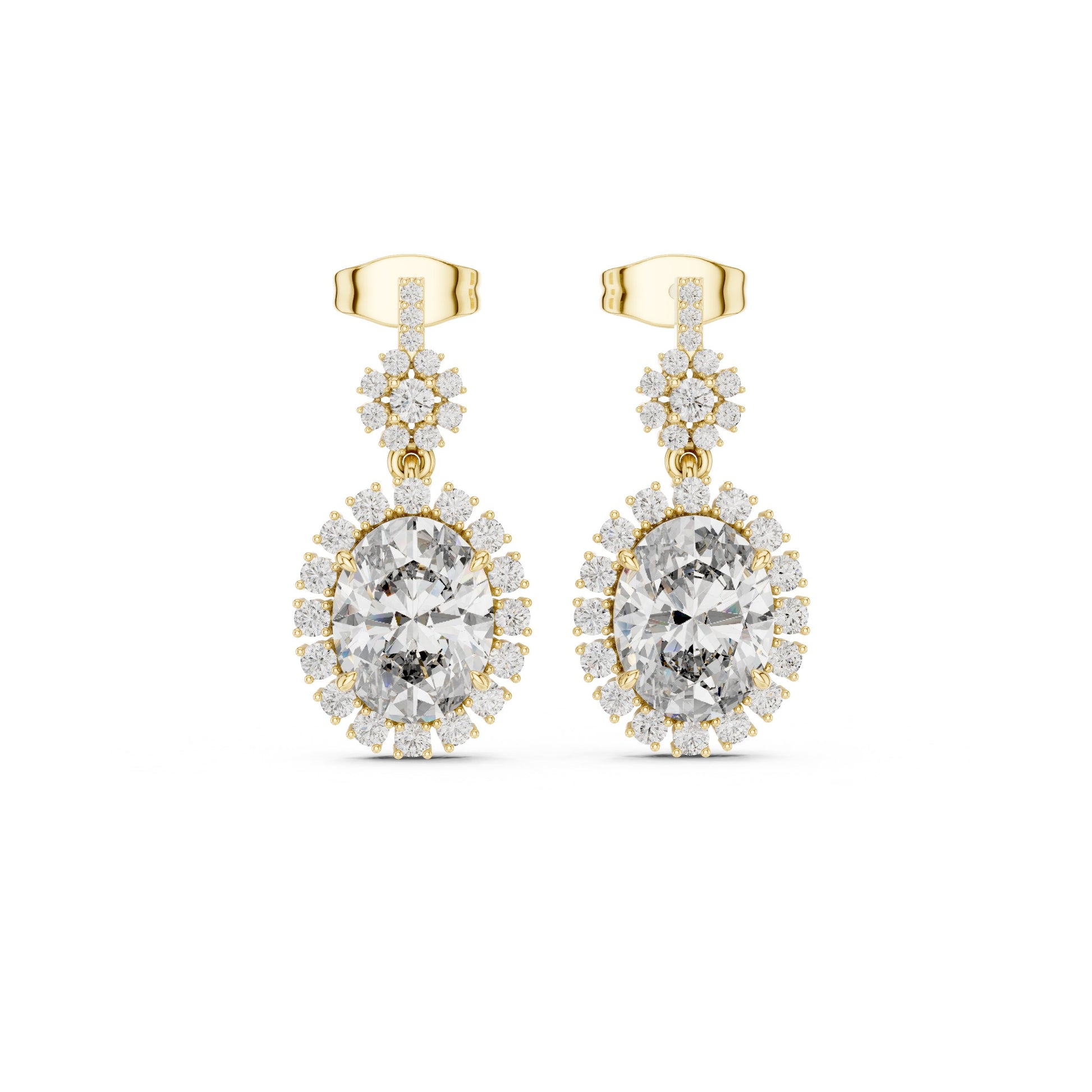 Round Stud Lab Grown Diamond Earrings