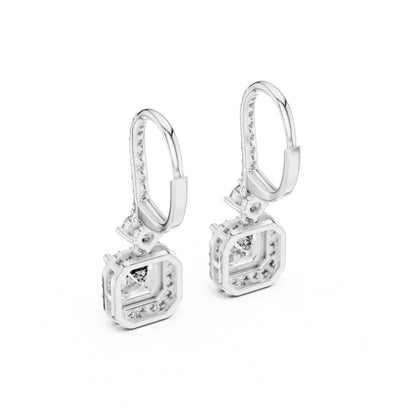 Mixed Shape Lab Grown Diamond Drop Earrings