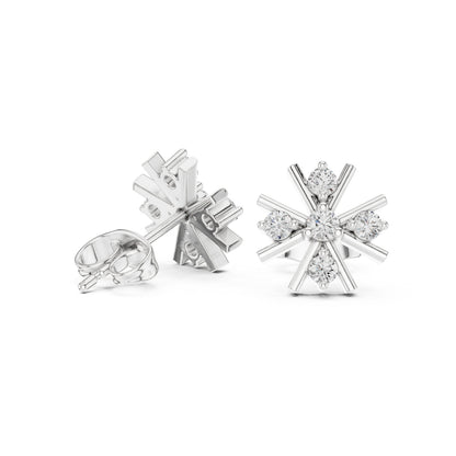 Round Cluster Lab Grown Diamond Earrings