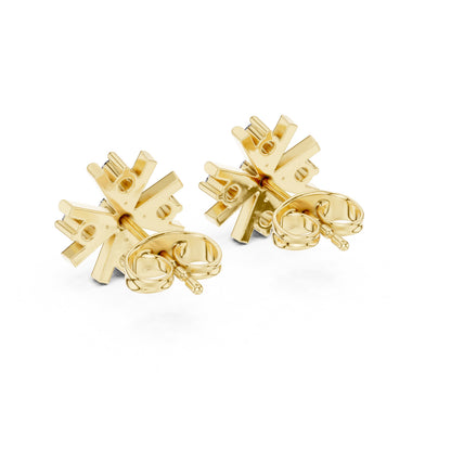 Round Cluster Lab Grown Diamond Earrings