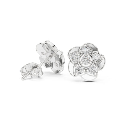 Round Cluster Lab Grown Diamond Earrings