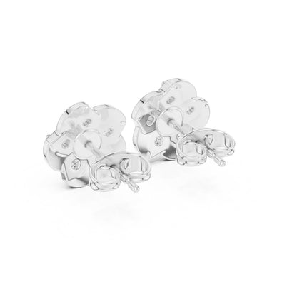 Round Cluster Lab Grown Diamond Earrings