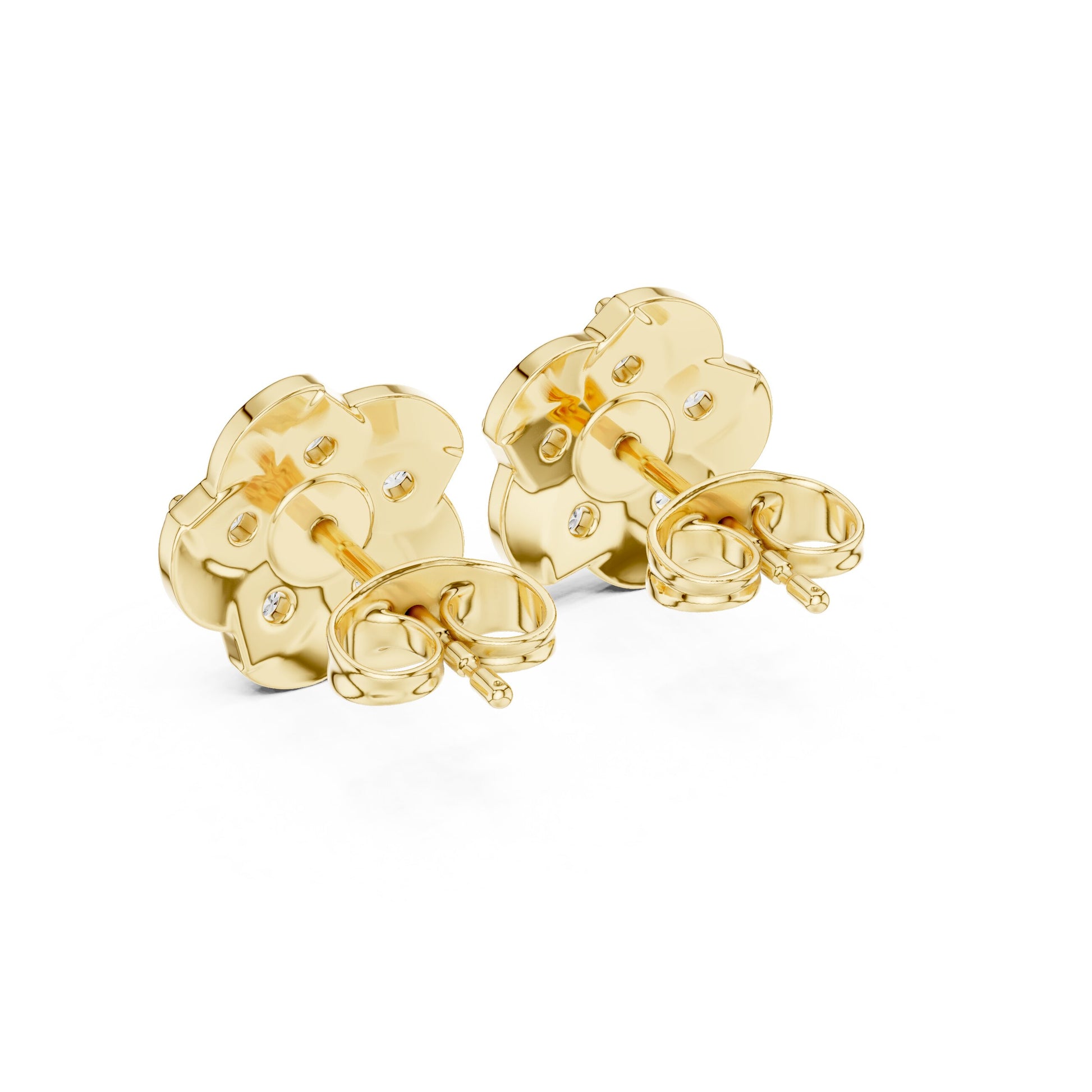 Round Cluster Lab Grown Diamond Earrings