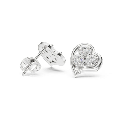 Round Stud Lab Grown Diamond Earrings