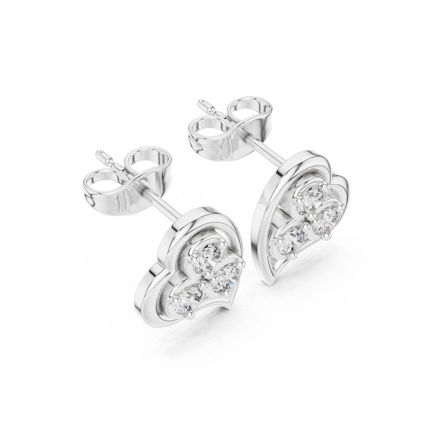 Round Stud Lab Grown Diamond Earrings