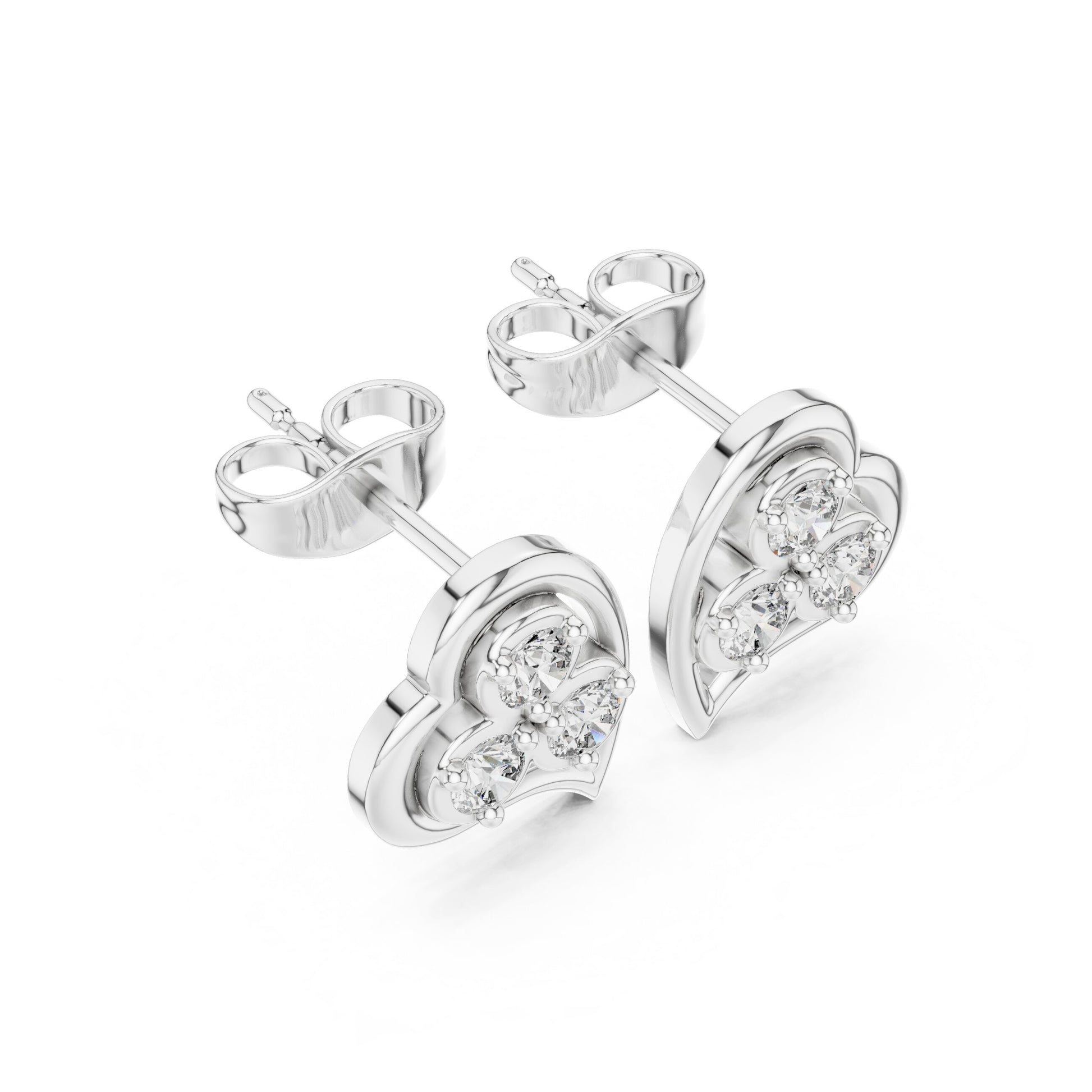 Round Stud Lab Grown Diamond Earrings