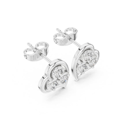 Round Stud Lab Grown Diamond Earrings