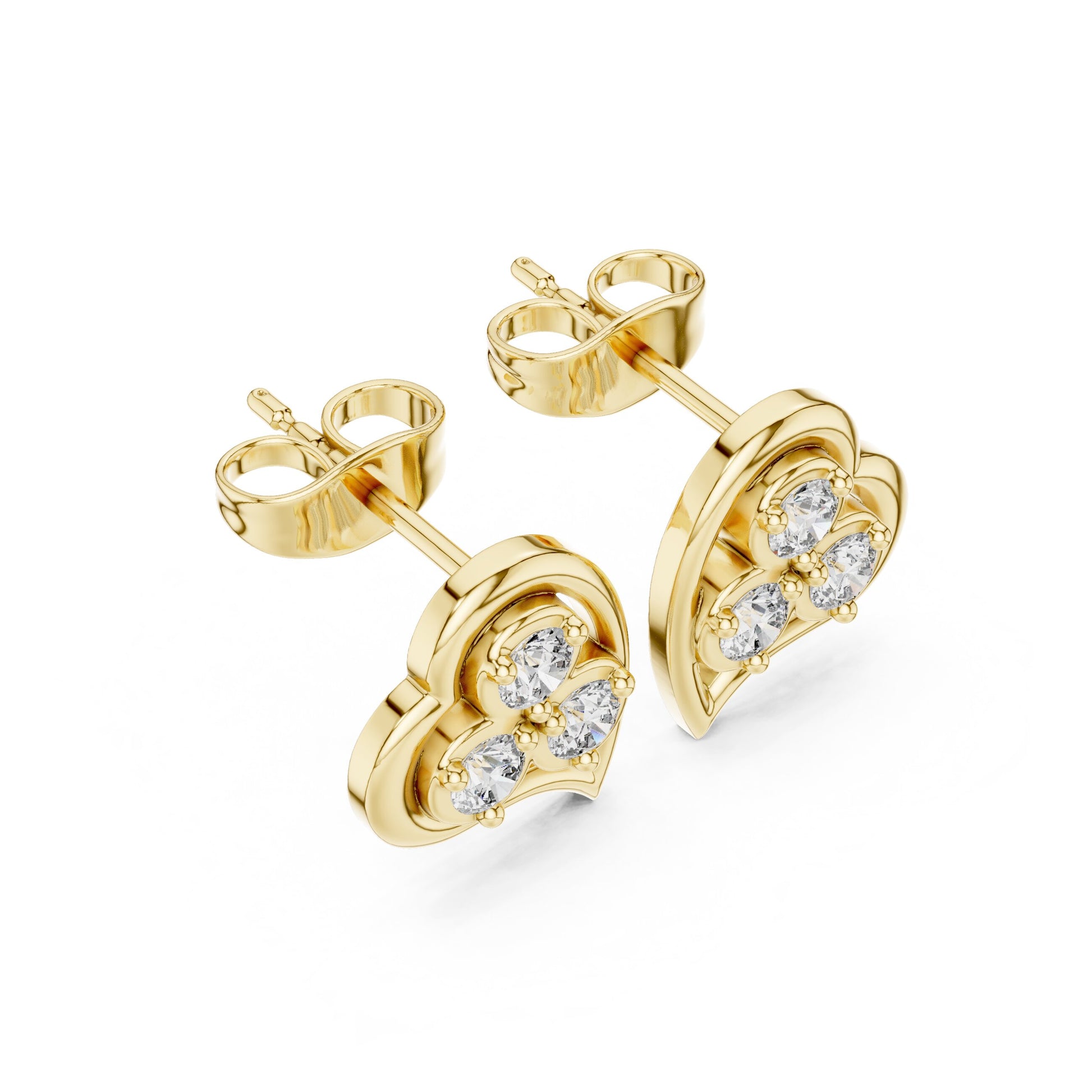 Round Stud Lab Grown Diamond Earrings