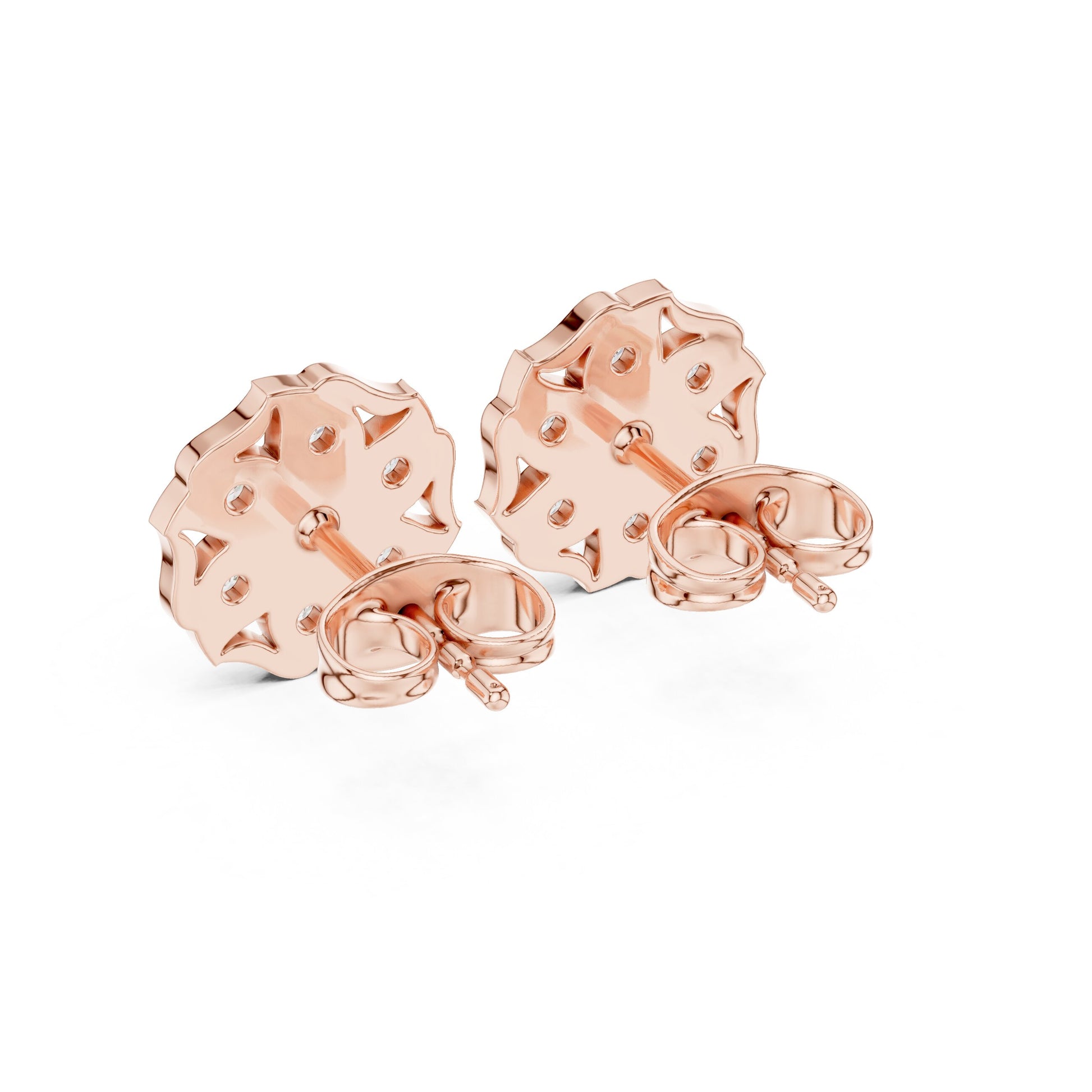 Round Cluster Lab Grown Diamond Earrings
