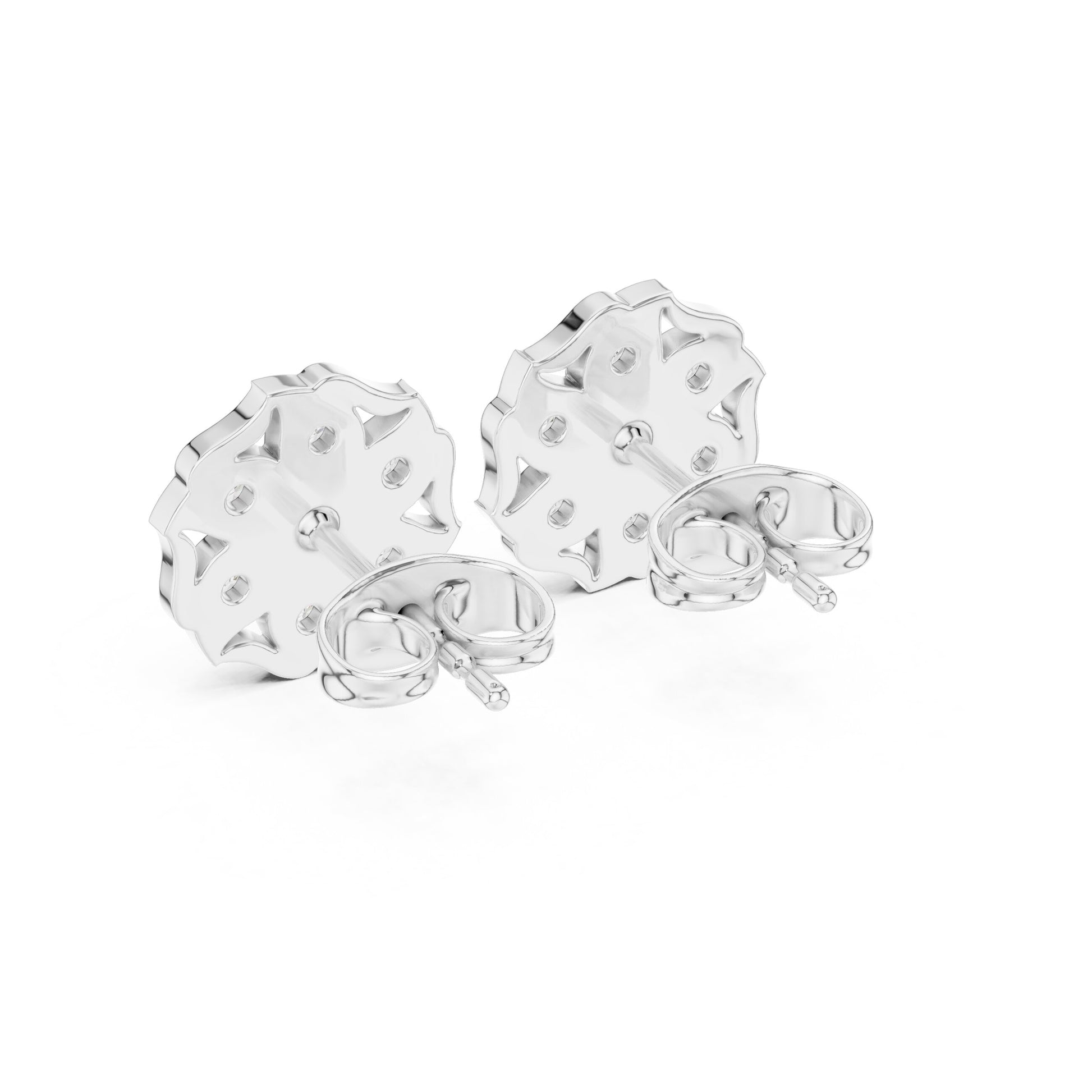 Round Cluster Lab Grown Diamond Earrings