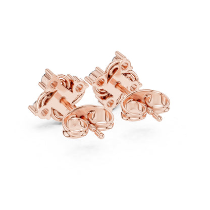 Round Cluster Lab Grown Diamond Earrings