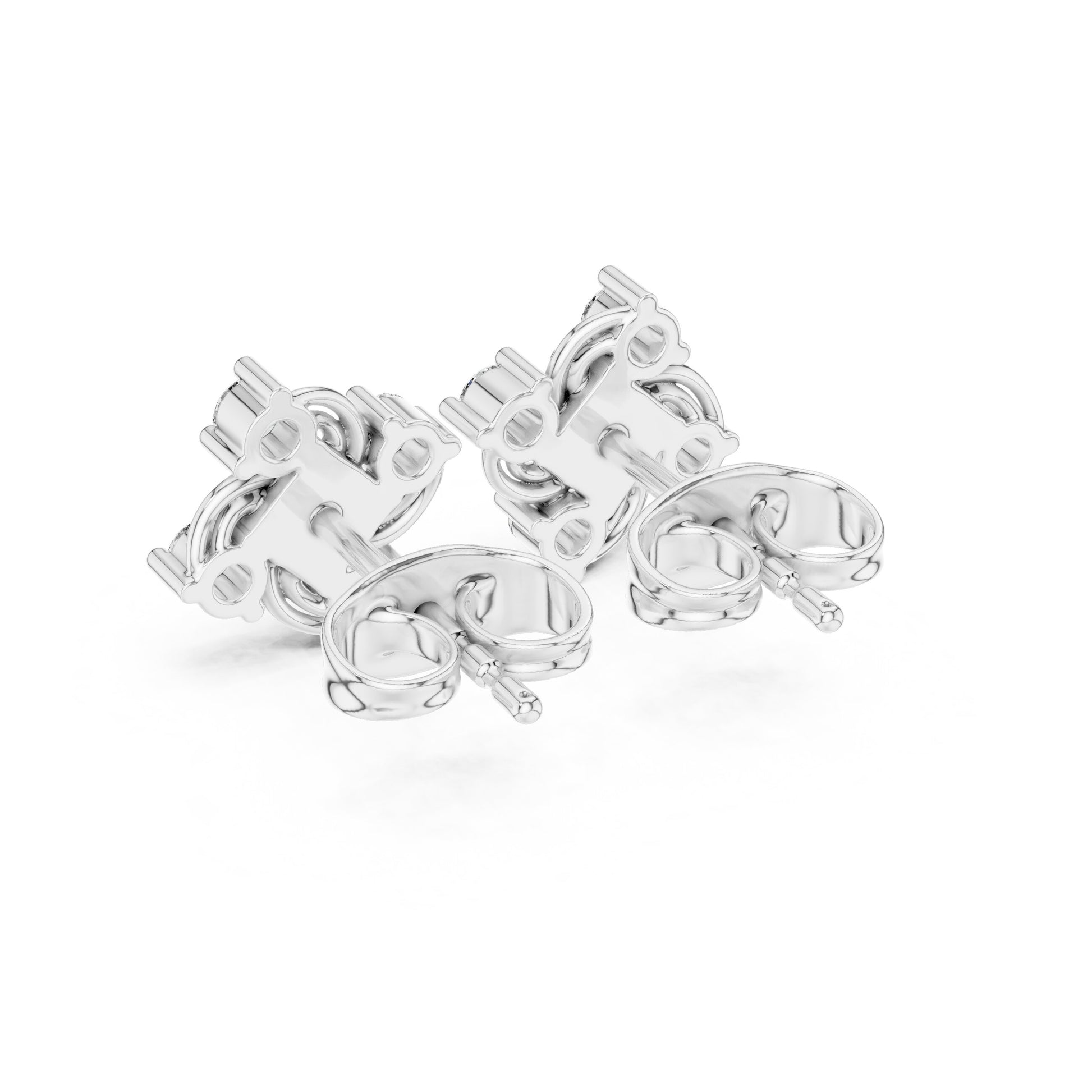 Round Cluster Lab Grown Diamond Earrings