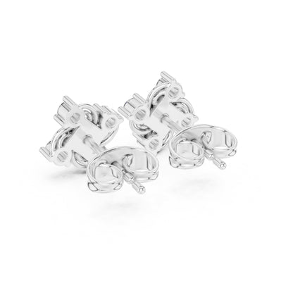 Round Cluster Lab Grown Diamond Earrings