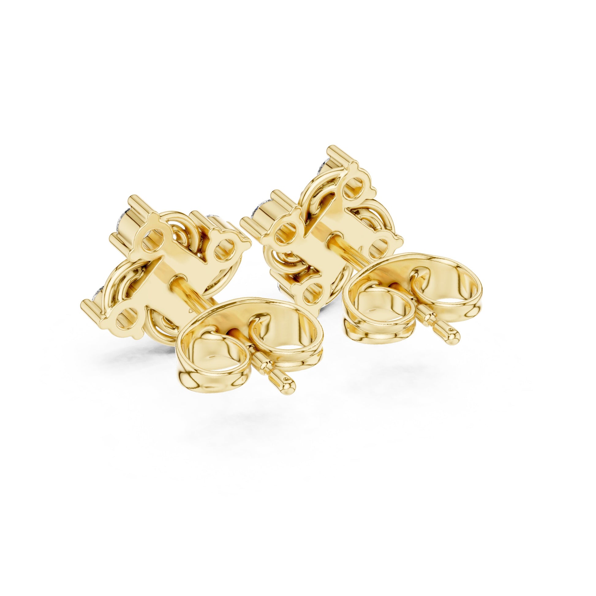 Round Cluster Lab Grown Diamond Earrings