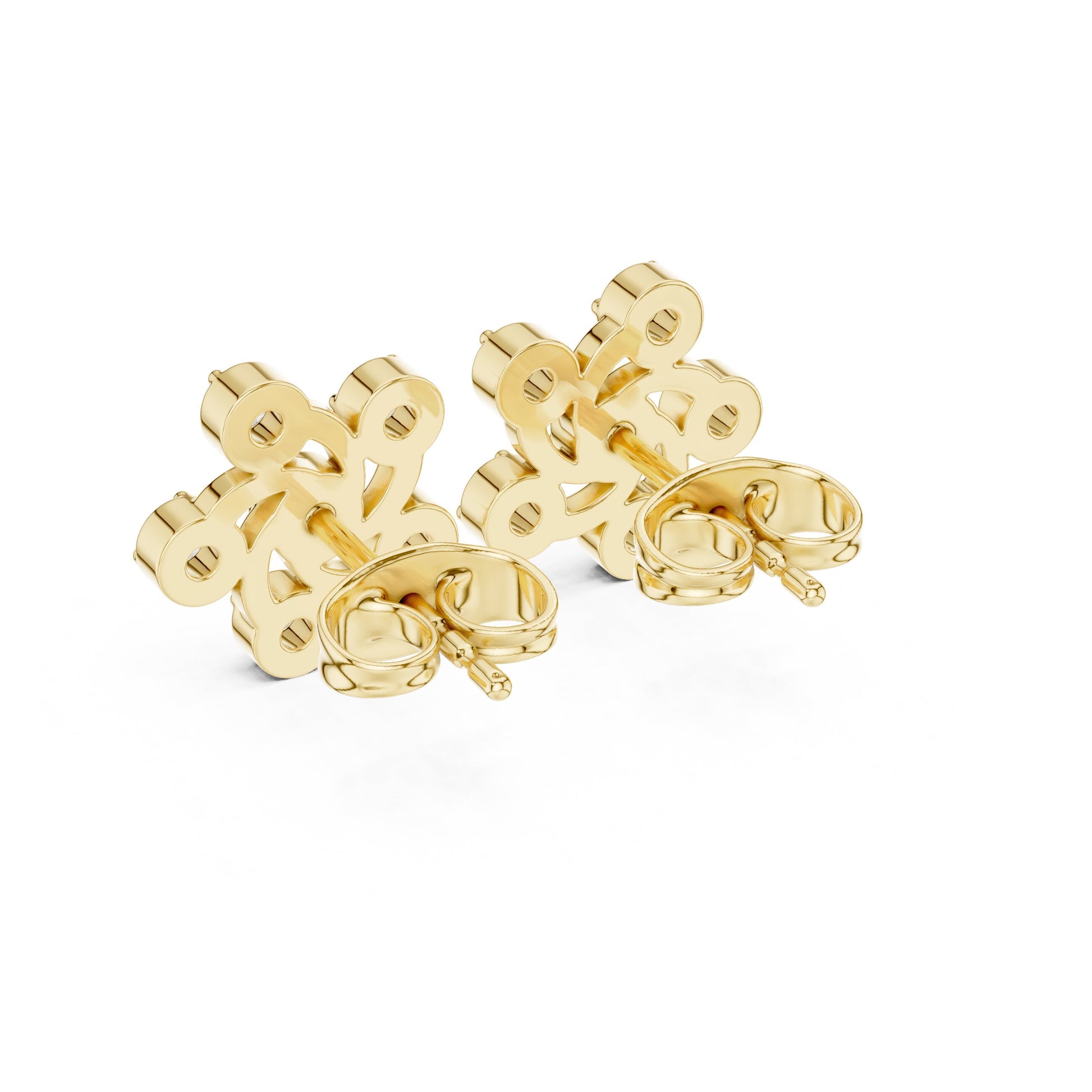 Round Cluster Lab Grown Diamond Earrings