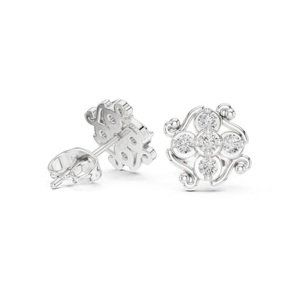 Round Stud Lab Grown Diamond Earrings