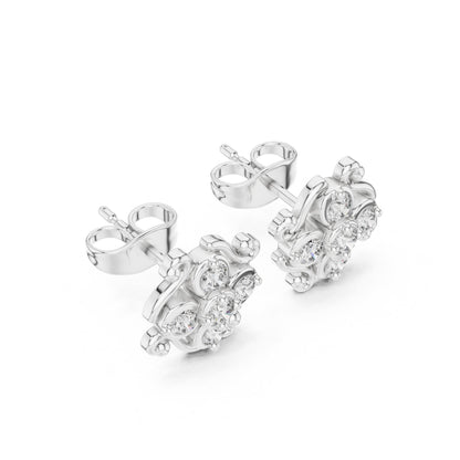 Round Stud Lab Grown Diamond Earrings