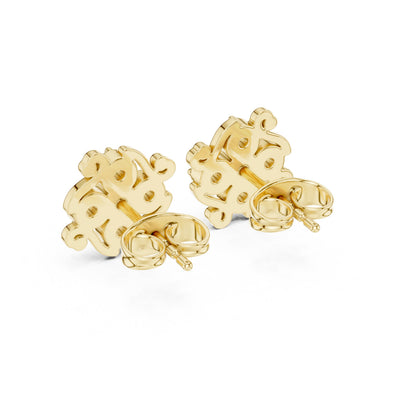Round Stud Lab Grown Diamond Earrings
