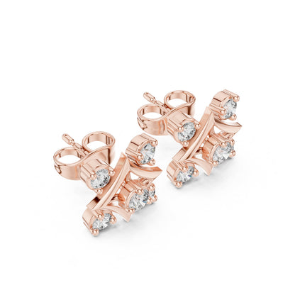 Round Stud Lab Grown Diamond Earrings