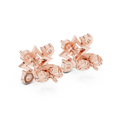 Round Stud Lab Grown Diamond Earrings