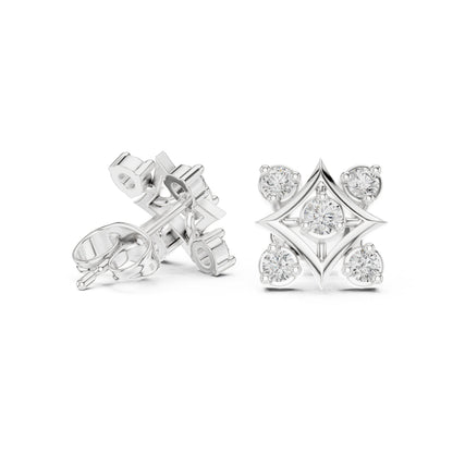 Round Stud Lab Grown Diamond Earrings