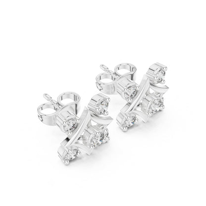 Round Stud Lab Grown Diamond Earrings
