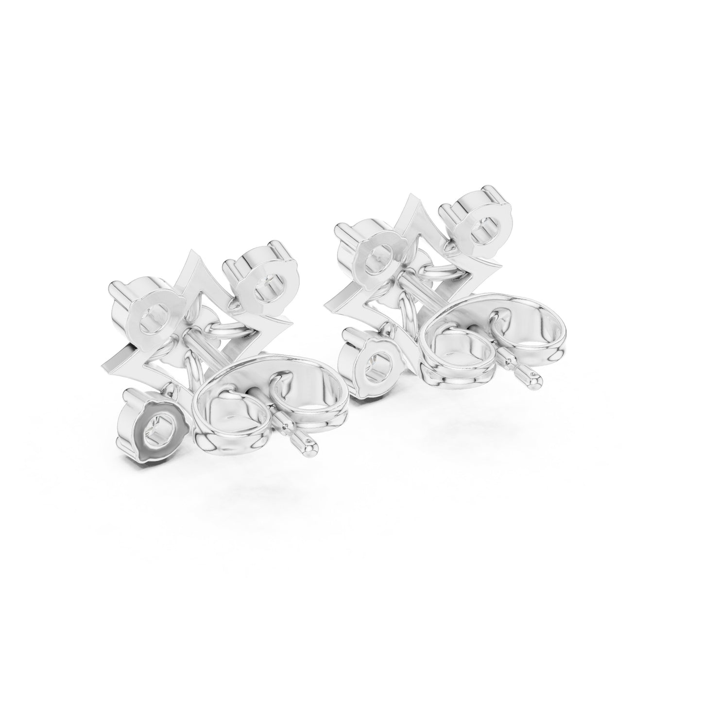 Round Stud Lab Grown Diamond Earrings