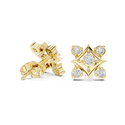 Round Stud Lab Grown Diamond Earrings