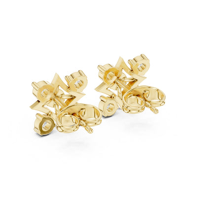 Round Stud Lab Grown Diamond Earrings