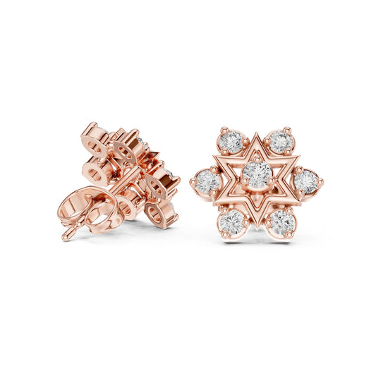 Round Cluster Lab Grown Diamond Earrings