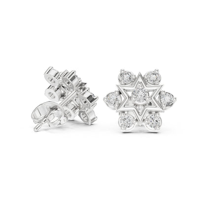 Round Cluster Lab Grown Diamond Earrings