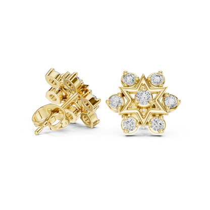 Round Cluster Lab Grown Diamond Earrings