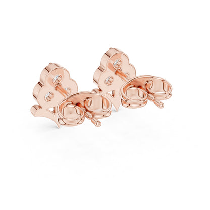 Round Stud Lab Grown Diamond Earrings