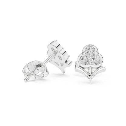 Round Stud Lab Grown Diamond Earrings