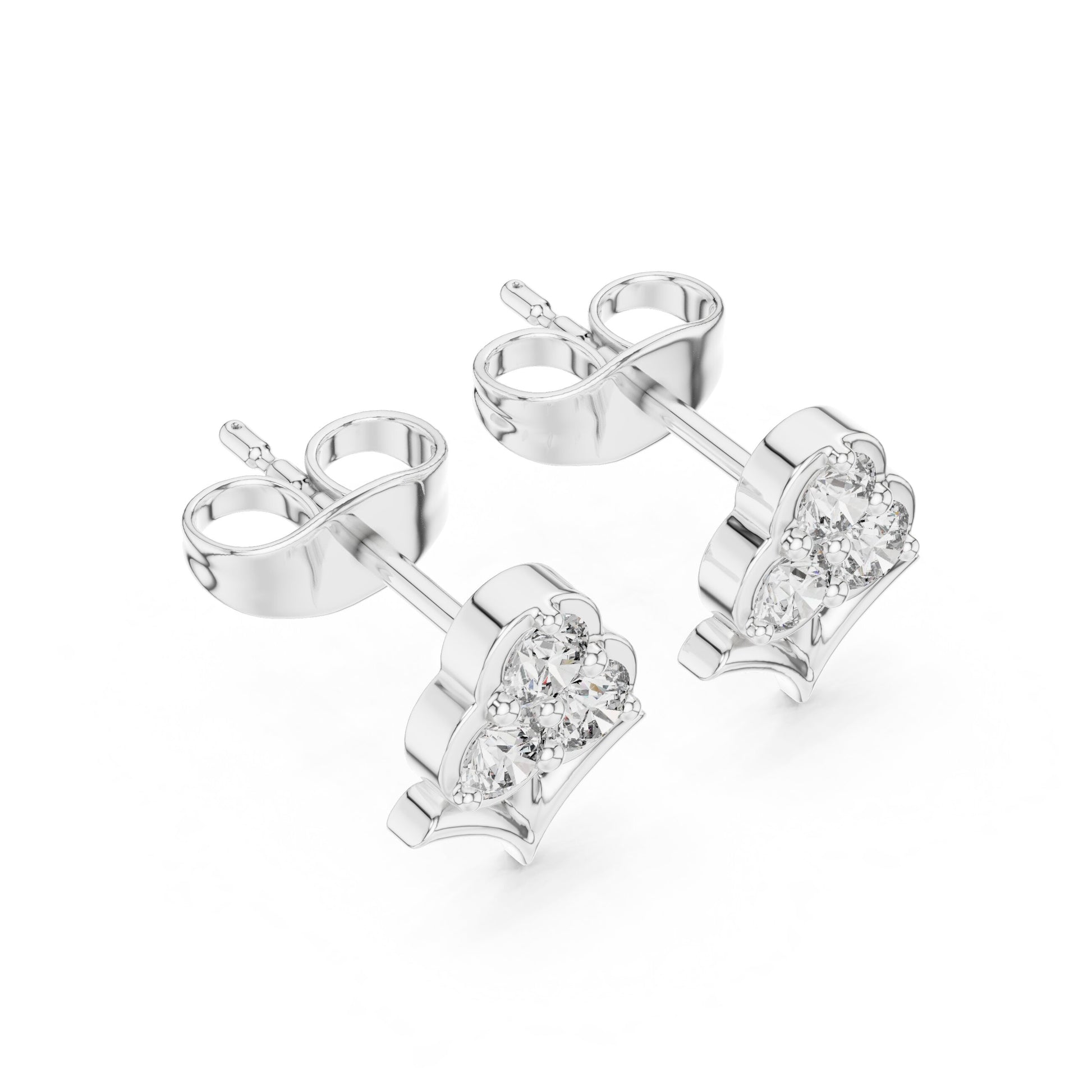 Round Stud Lab Grown Diamond Earrings