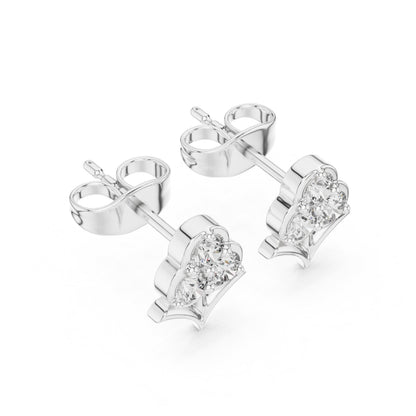 Round Stud Lab Grown Diamond Earrings