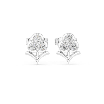 Round Stud Lab Grown Diamond Earrings