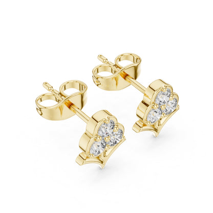 Round Stud Lab Grown Diamond Earrings