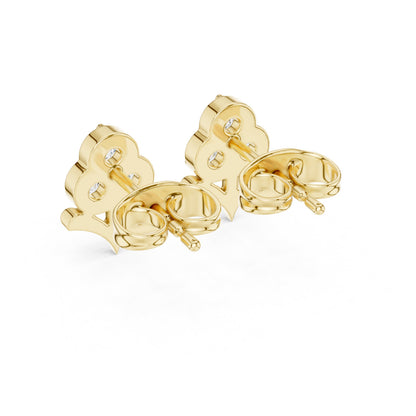 Round Stud Lab Grown Diamond Earrings