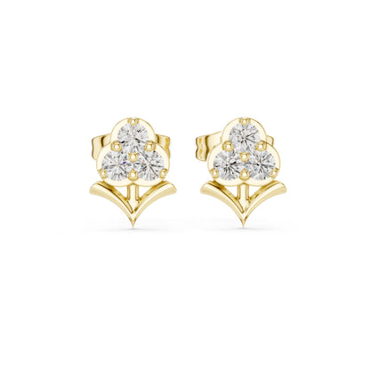 Round Stud Lab Grown Diamond Earrings
