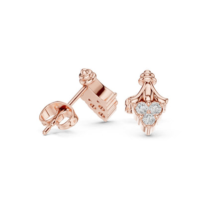 Round Stud Lab Grown Diamond Earrings